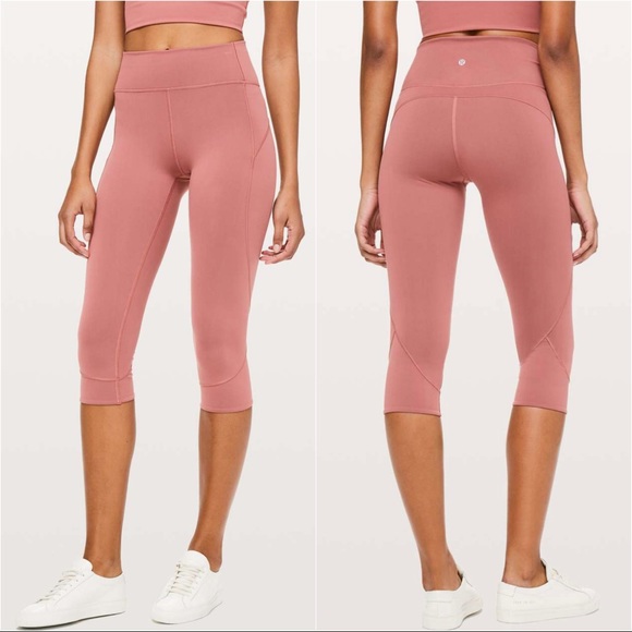 lululemon athletica Pants - Lululemon In Movement Crop 19" Red Bronze Everlux